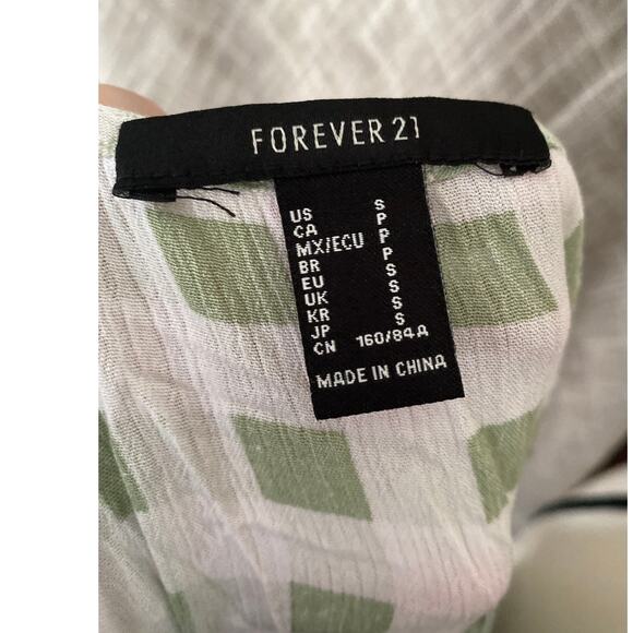 Green & White Gingham, size Small, Forever 21 Dress - Picture 1 of 7